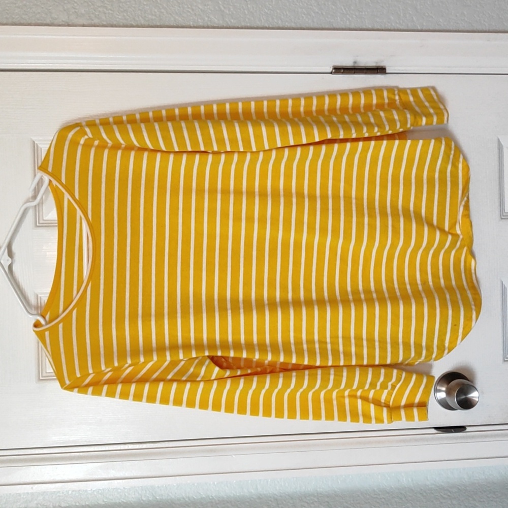 Yellow Striped Long Sleeve T-shirt